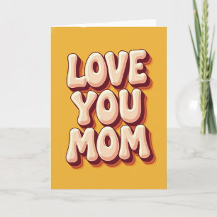 Cartão Retro Amor Você Mamãe