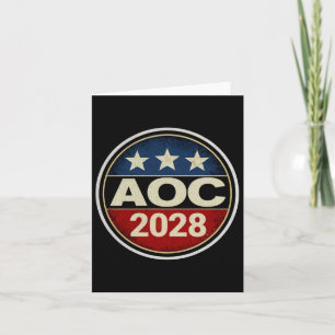 Cartão Retro Aoc 2028 Combater O Protesto Oligarchy Resis