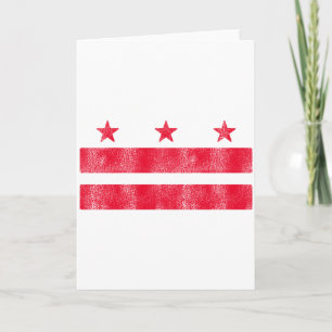 Cartão Retro Bandeira De Washington Dc Distrito De Columb