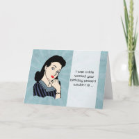 Retro Birthday Card with Funny Message