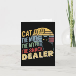 Cartão Retro Black Cat Pai O Homem O Mito O Snack Dea