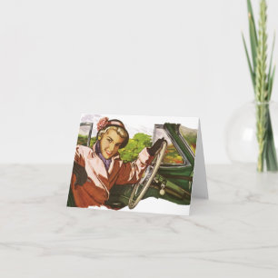 Cartão Retro Blank Card Visit Thank You Invitation Travel