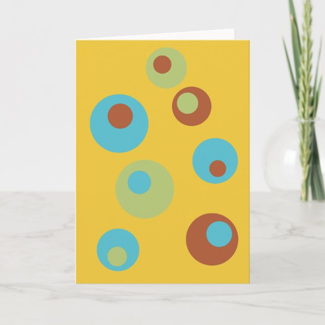 Cartão Retro Blank Folded Greeting Card (Frente)