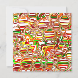 Cartão Retro Bolhas Arte Digital Preto