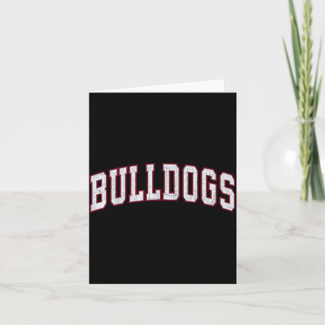Cartão Retro Bulldogs For Men Women Boys Girls Kids  (Frente)