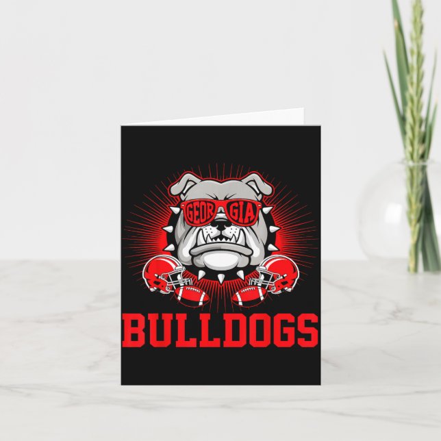 Cartão Retro Bulldogs Tees Cute Bulldogs Men Women Boy Ki (Frente)