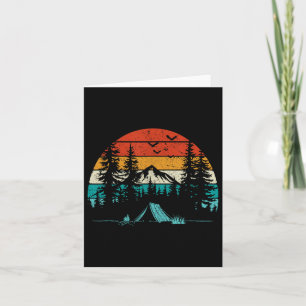 Cartão Retro Camping Adventure Wanderlust Nature no exter