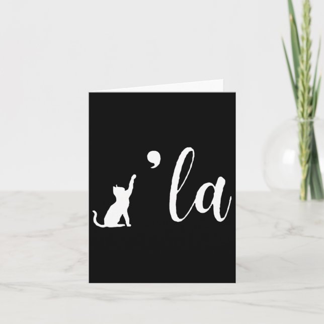 Cartão Retro Cat Comma La Kamala Harris Para Presidente 2 (Frente)