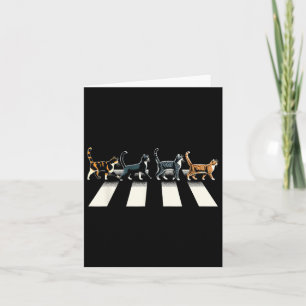 Cartão Retro Cat Rock And Roll Music Gift Men