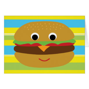 Cartão Retro Cheeseburger