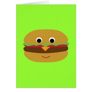 Cartão Retro Cheeseburger