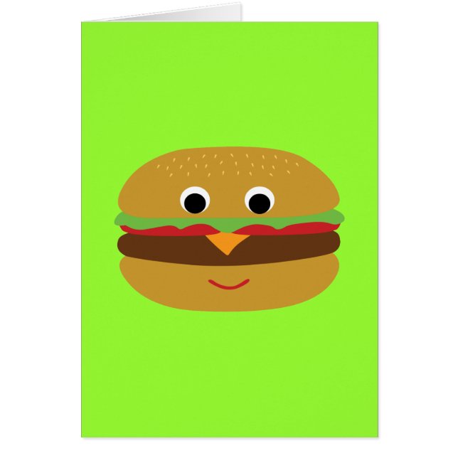 Cartão Retro Cheeseburger (Frente)