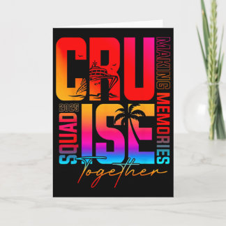 Cartão Retro Cruise Squad 2025 Making Memories Together F