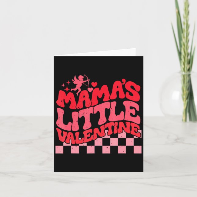 Cartão Retro Cud Mamas Little Valentines Day Girls Wo  (Frente)