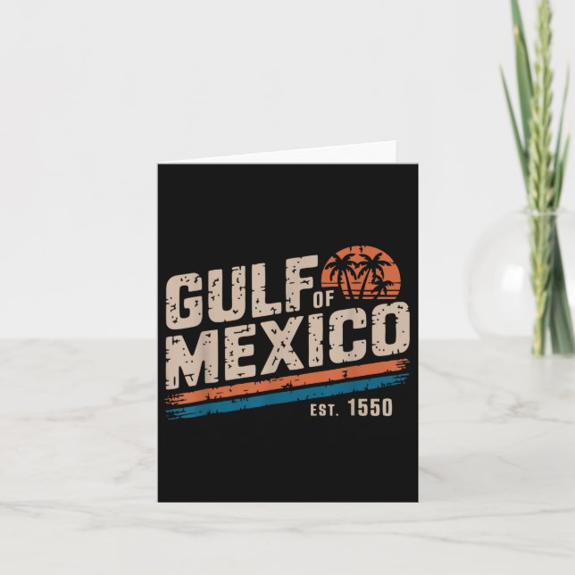 Cartão Retro Da Década De 90 Golfo Dos Eua América Do Les (Frente)