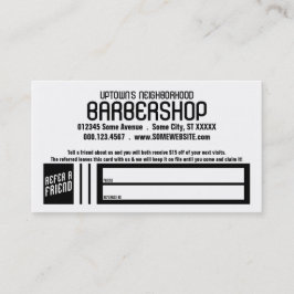 cartão retro da referência do barbeiro