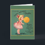 Cartão Retro Daughter Bubble Gum Birthday Greeting Card<br><div class="desc">Vintage / Retro Birthday greeting card. Adorable little girl that is blowing a huge bubble! A Loving Happy Birthday To Daughter! Daughter,  Even Your Bubble Gum Days Are Really A Joy To Recall! Sweet vintage Birthday Card for daughter!</div>