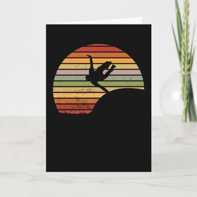 Cartão Retro de Parkour (Frente)