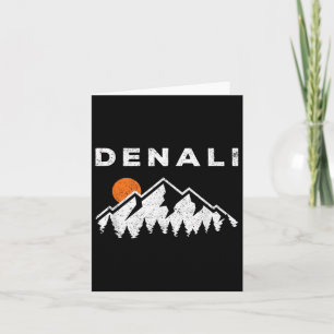 Cartão Retro Denali National Park Mounts Vintage Alask