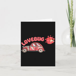 Cartão Retro Dia dos Namorados Lovebug Coração Groovy Dia