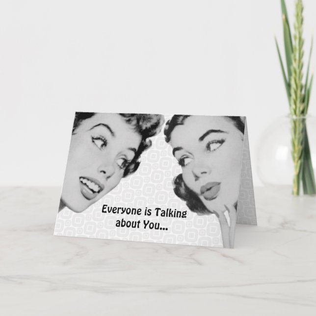 Cartão Retro diga o aniversário (Frente)