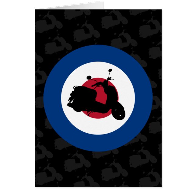 Cartão retro do patinete (Frente)