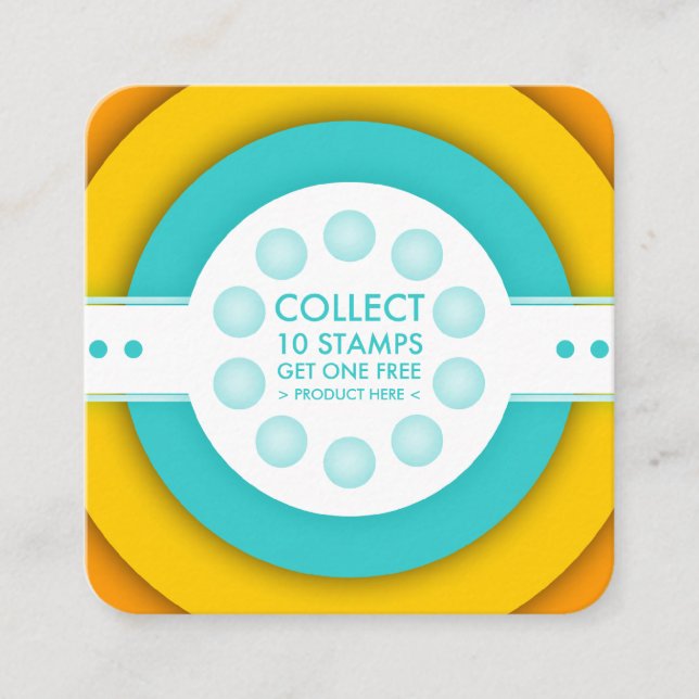 cartão retro do selo da lealdade (Frente)