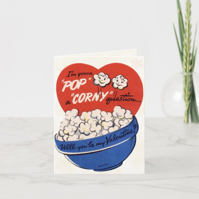 Cartão retro dos namorados para miúdos (Frente)