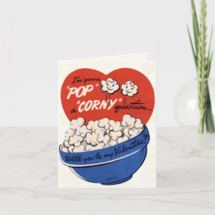 Cartão retro dos namorados para miúdos