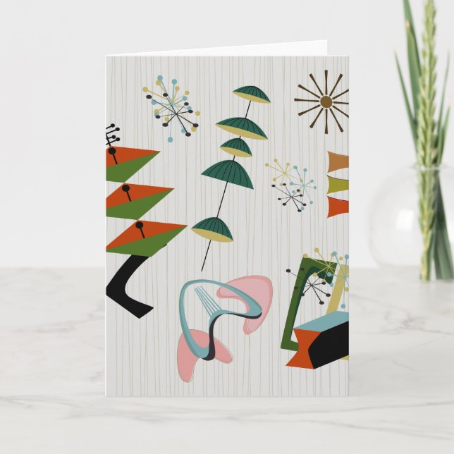 Cartão Retro Eames-Era Atomic Inspired (Frente)