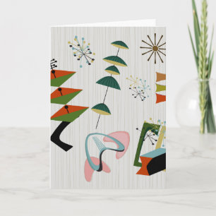 Cartão Retro Eames-Era Atomic Inspired