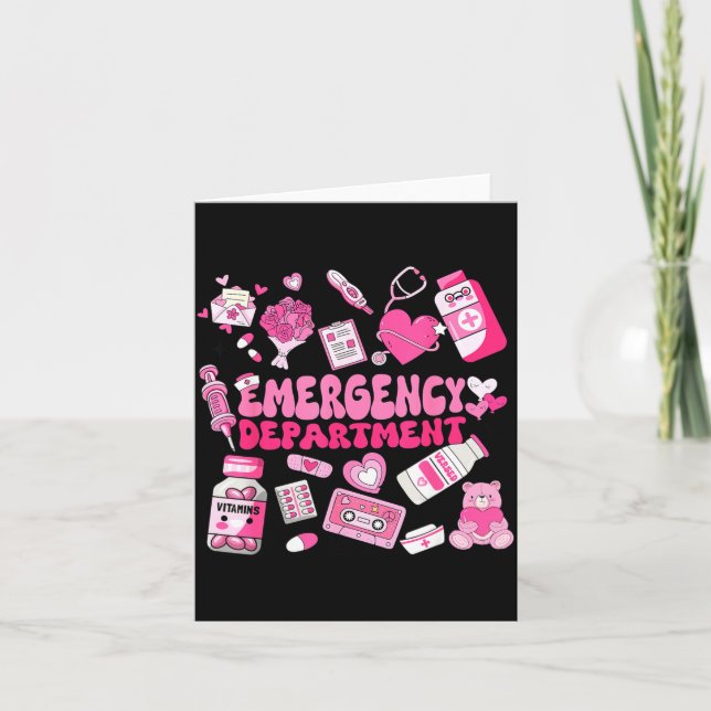 Cartão Retro Emergency Department Nk Valentine Er Nurse W (Frente)