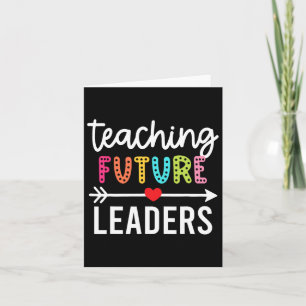 Cartão Retrô Ensinando Futuros Líderes Ensaqueiem Teacher