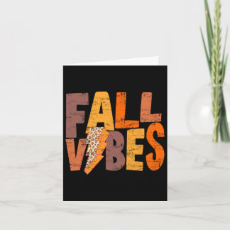 Cartão Retro Fall Vibes Pumpkin Season Autumn Men Women