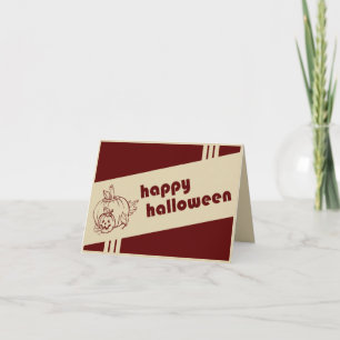 Cartão retro feliz do halloween