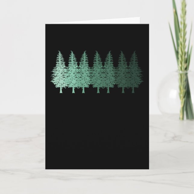 Cartão RETRO FLORESTAL HIKING Hunter Lumberjack Hikers (Frente)