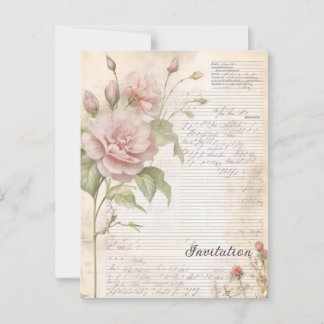 cartão retrô florial