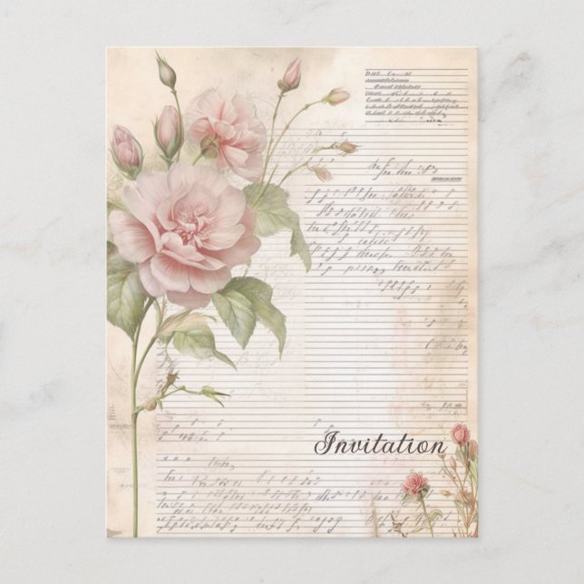 cartão retrô florial (Frente)