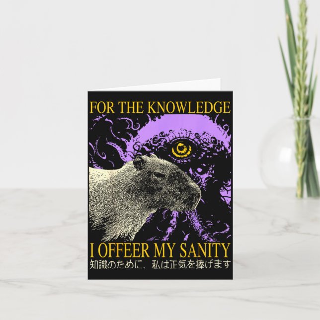 Cartão Retro For The Knowledge I Offer My Sanity Japanese (Frente)