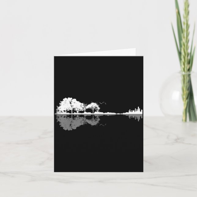 Cartão Retro Forest Funny Nature Guitar Clic Music  (Frente)