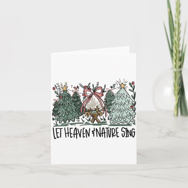 Cartão Retro Funny Let Heaven And Nature Sing Nes Tree Ch (Frente)