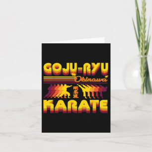 Cartão Retro Goju-ryu Karate Design de Verão Para Kar