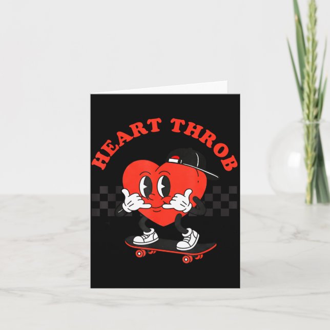 Cartão Retro Groovy Heart Throb Valentines Day Toddlers B (Frente)