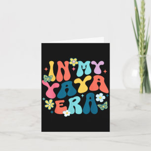 Cartão Retrô groovy na minha era yaya feliz dia das mães