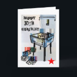 Cartão Retro Happy 30th Birthday Card<br><div class="desc">Retro Happy 30th Birthday Card. Designed by Anna-Marie Bush. See more of Anna's work at www.anna-mariebush.com</div>