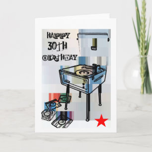 Cartão Retro Happy 30th Birthday Card