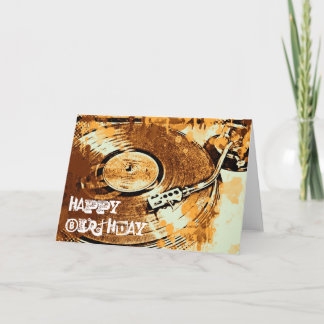 Cartão Retro Happy Birthday Greetings Card