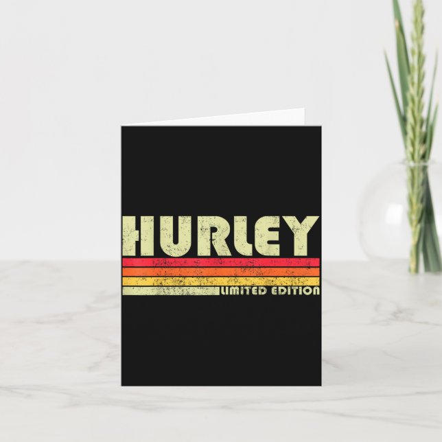 Cartão Retro Hurley Home State Cool 70s 80s Style Sunset  (Frente)