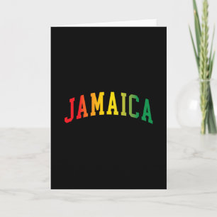 Cartão Retro Jamaica Reggae Vintage Jamaicano Homens Mulh