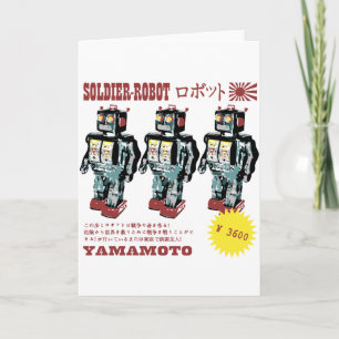 Cartão Retro Japanese Toy Robot Advertisement